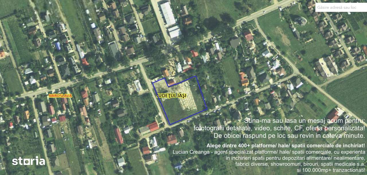 Teren/ platforma 1000-5414mp, Valea Ursului - aproape de centura Iasi - Imagine principală: 1/6