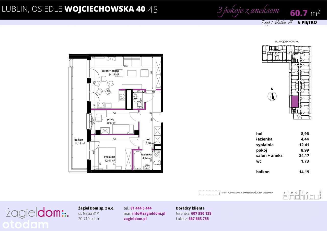 Wojciechowska Square | mieszkanie 45 - Pełny obrazek: 2/8