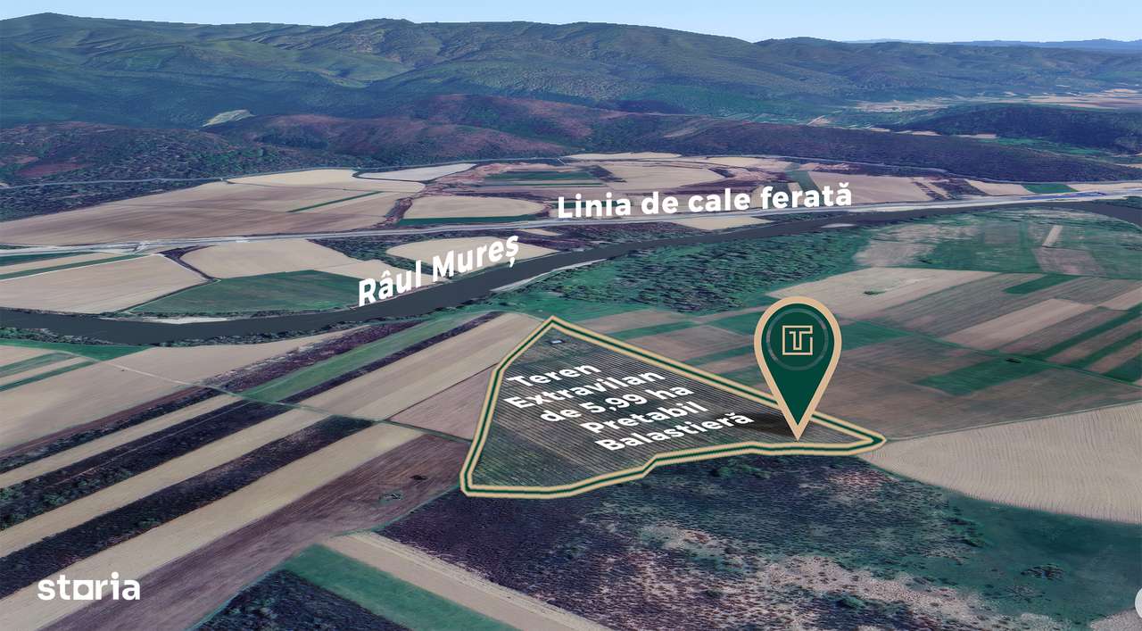 Teren extravilan de 5,99 ha, ideal pentru balastieră în Ususău-1