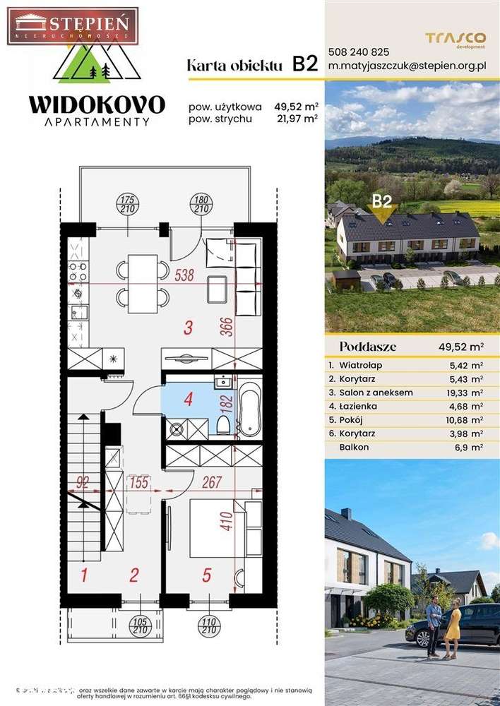 Widokovo Jeżów Sudecki M2 1 piętro + drugi poziom - Pełny obrazek: 5/5
