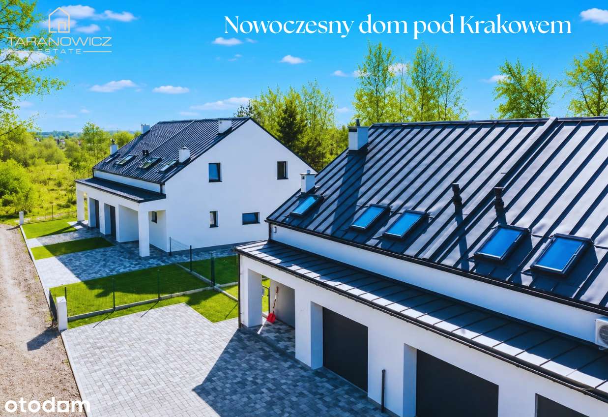 Nowoczesny dom z pompą ciepła i klimatyzacją, Kłaj, pow. wielicki