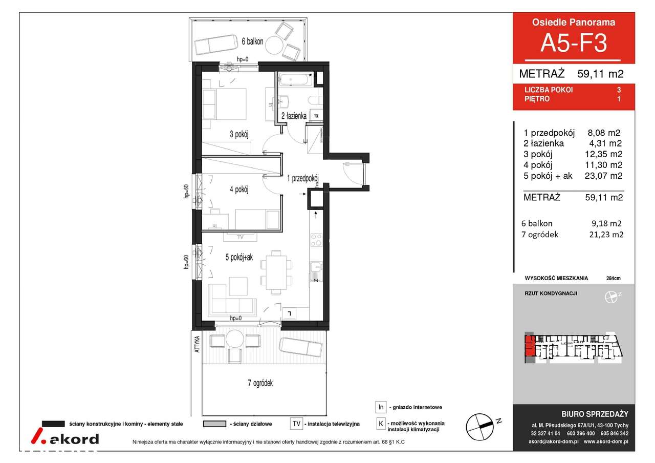 Mega słoneczne 3 pokoje z ogródkiem i balkonem - Pełny obrazek: 3/18