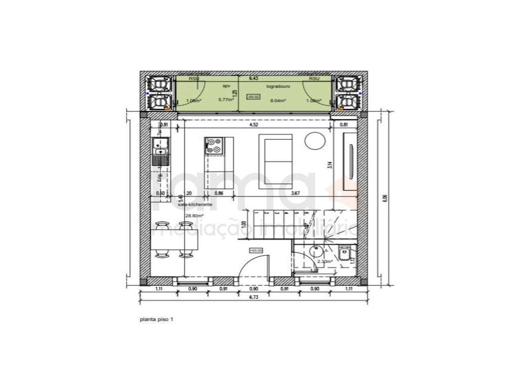 Prédio/Moradia para Reabilitação em Campolide - Projeto Aprovado - Grande imagem: 3/4