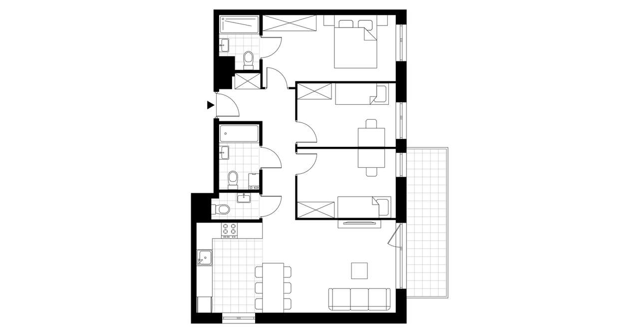 4-pokojowe mieszkanie 75m2 + balkon Bez Prowizji - Pełny obrazek: 3/8