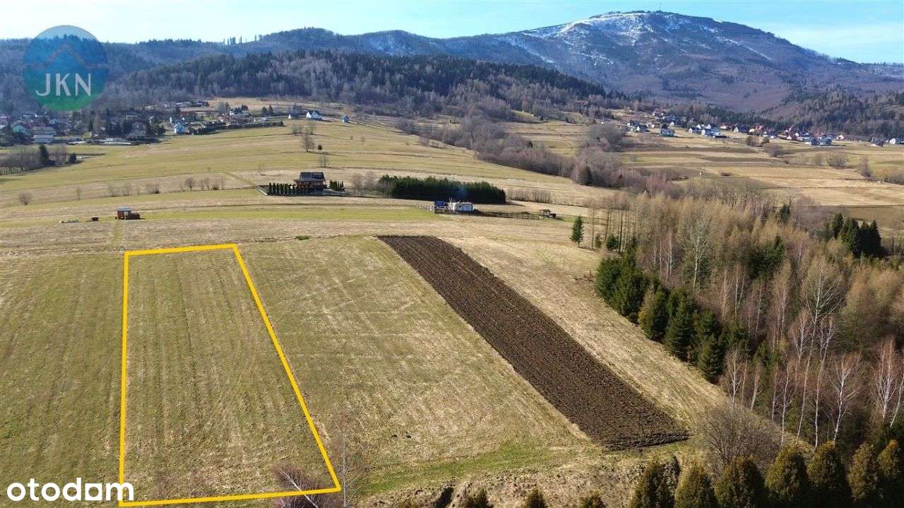 Widokowa działka u podnóża Skrzycznego w Lipowej !-14