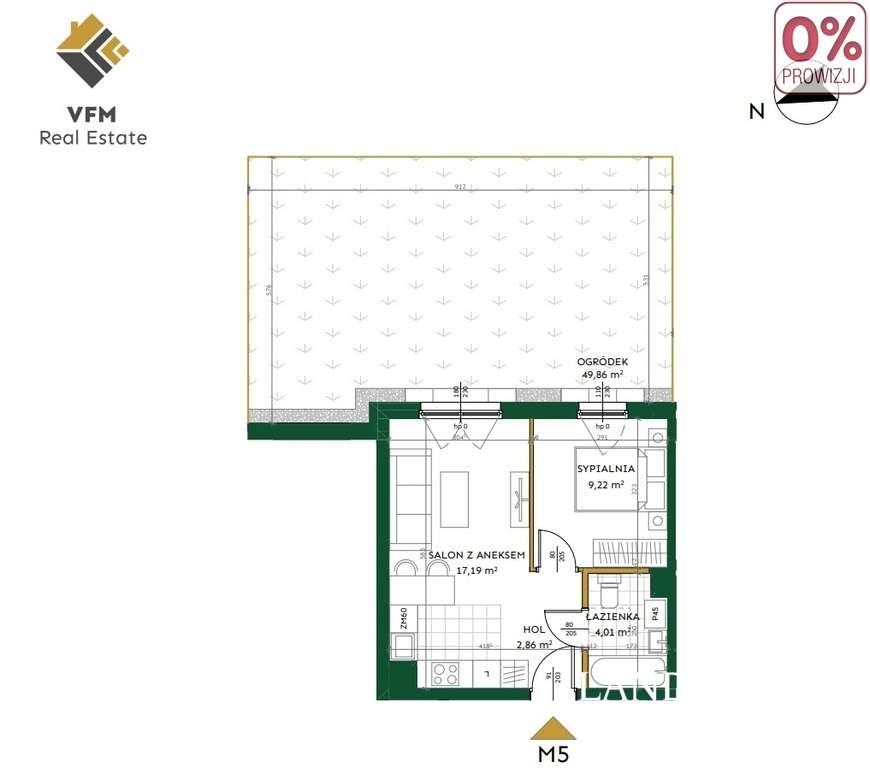 Kompaktowe M2 z ogródkiem blisko PKP-9