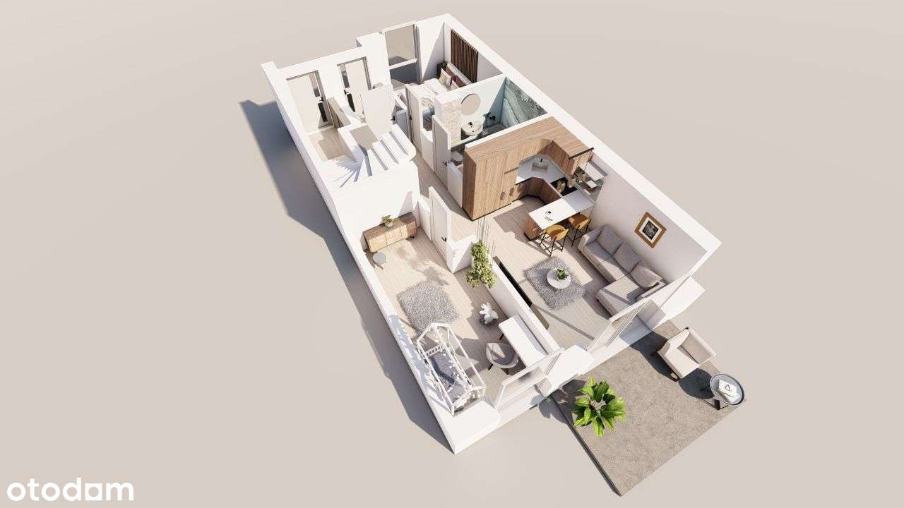 55 metrowe mieszkanie z 80 metrowym ogródkiem - Pełny obrazek: 4/15