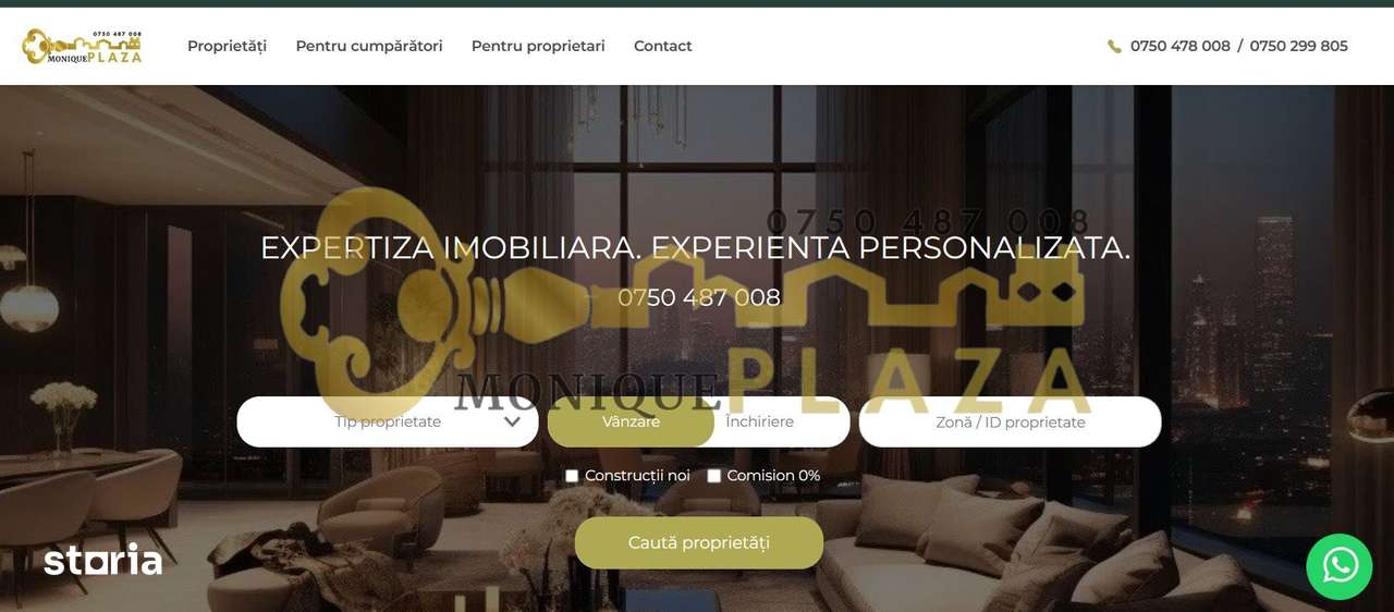 2 Camere | Parter | Zona linistita |-2