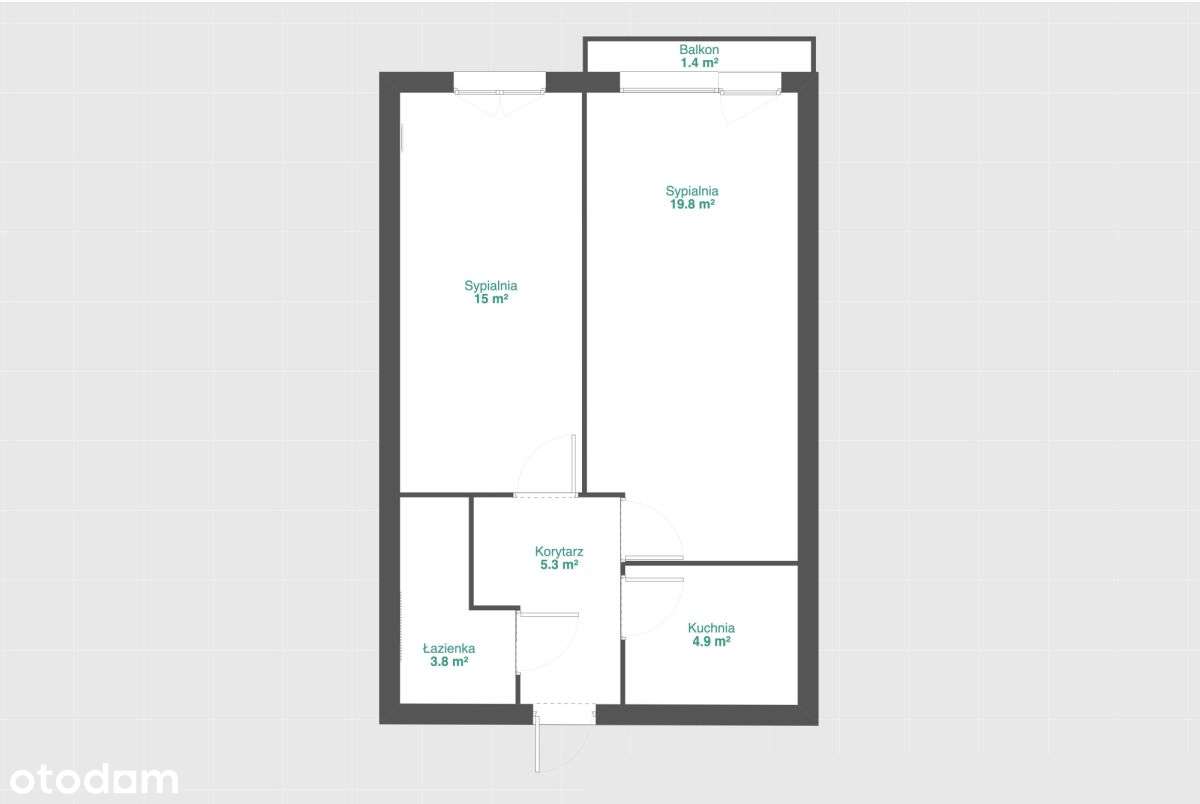 2 pokoje 48 m² przy Uniwersytecie – Bonin-8
