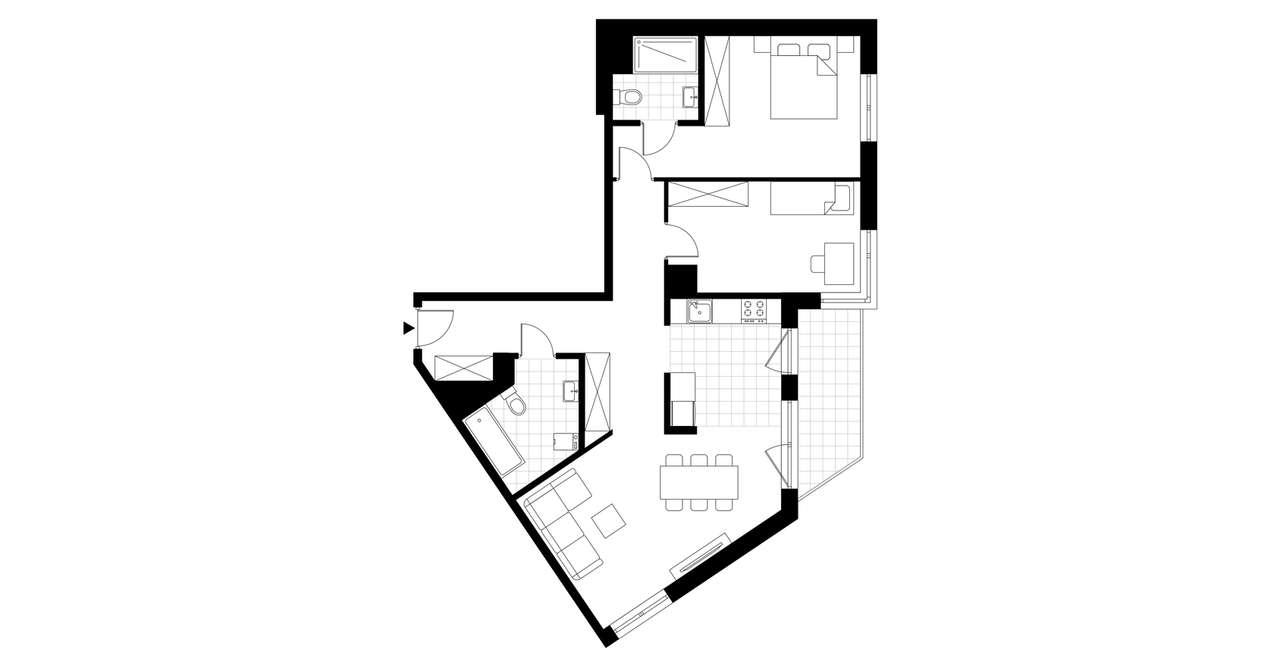 3-pokojowe mieszkanie 78m2 + loggia - Pełny obrazek: 3/8