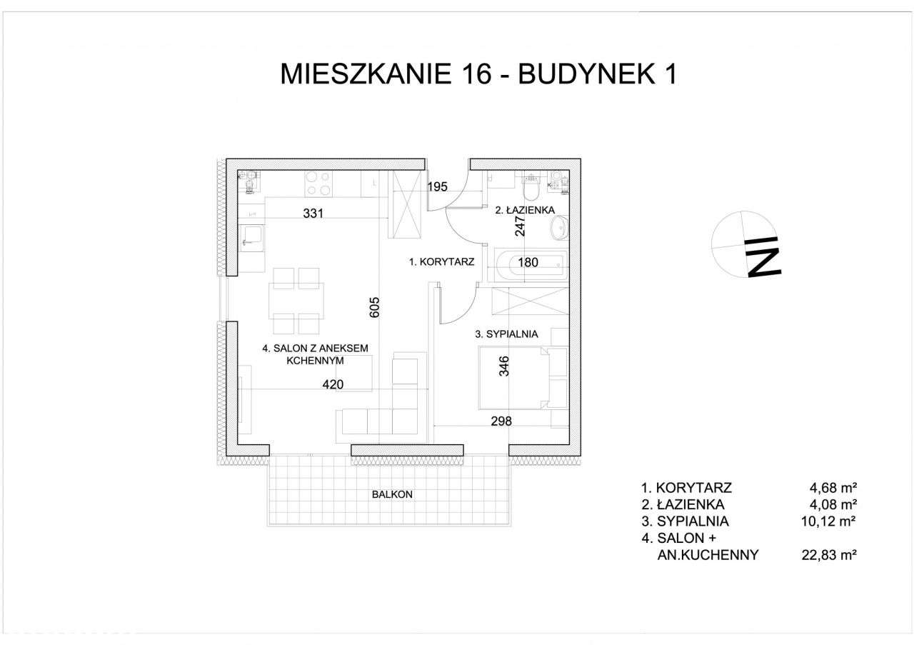 2 Pokoje w Centrum - Nova Nekla | St. Deweloperski - Pełny obrazek: 4/5