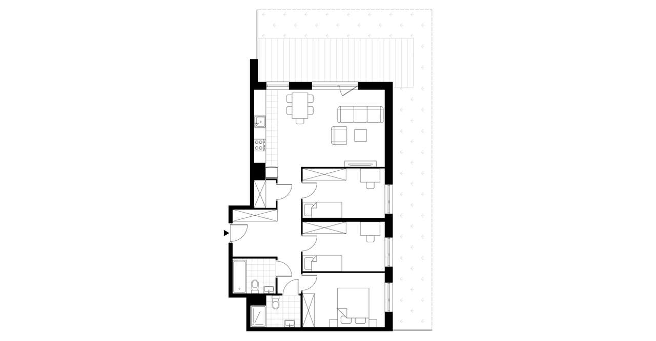 4-pokojowe mieszkanie 82m2 + ogródek Bezpośrednio - Pełny obrazek: 3/7