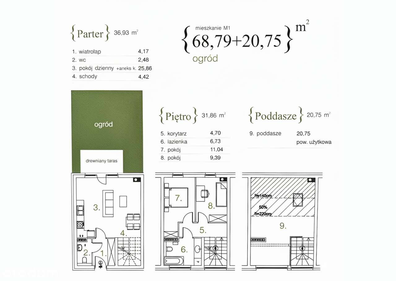OD ZARAZ! 4 pokoje, skrajny szereg, duży ogród. Robakowo - Poznań-13