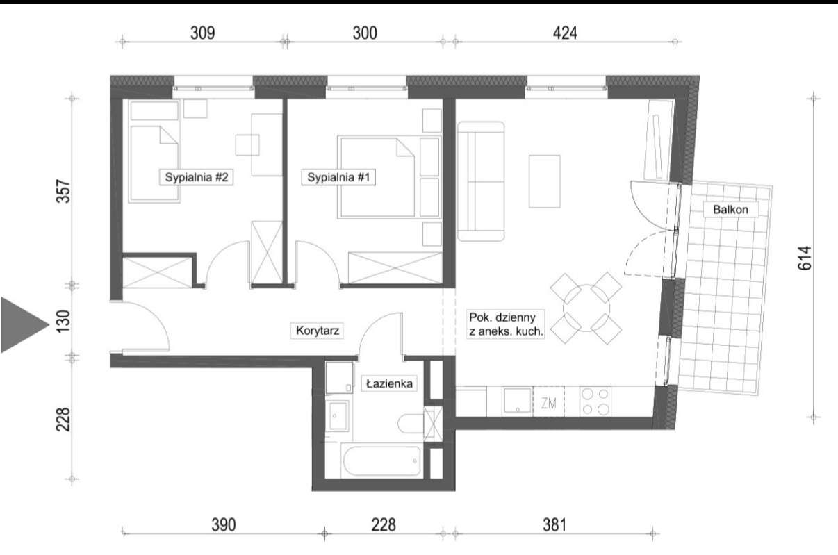 2 parki! Narożne, dwustronne mieszkanie z DUŻYM BALKONEM-4
