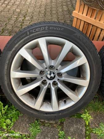 Jante Bmw Seria 5 F10/F11 cu cauc 245/45/R18 Hankook dot 2017 4-5mm 8jx18is30 - 2