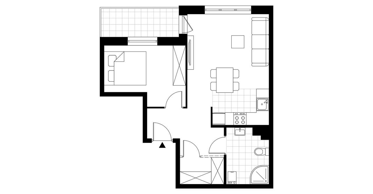 2-pokojowe mieszkanie 44m2 + balkon Bez Prowizji - Pełny obrazek: 3/8