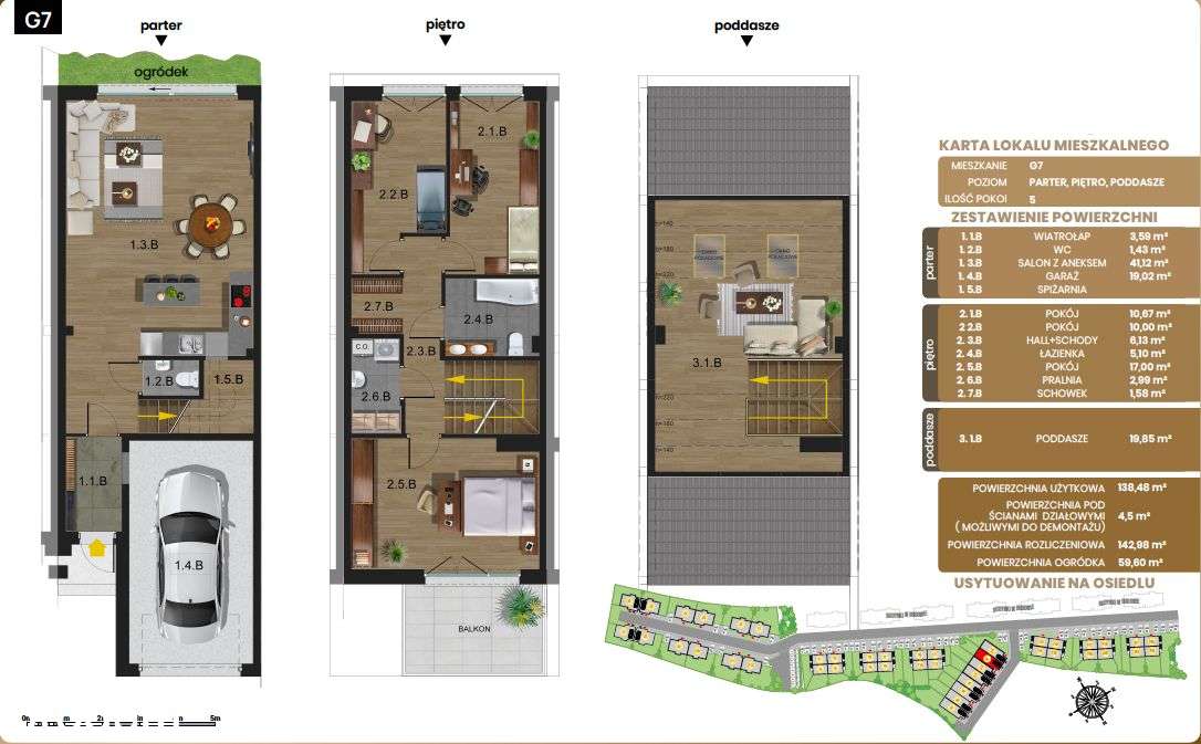 0 % prowizji, 5 pokoi, garaż, ogródek, ul. Wrobela-6