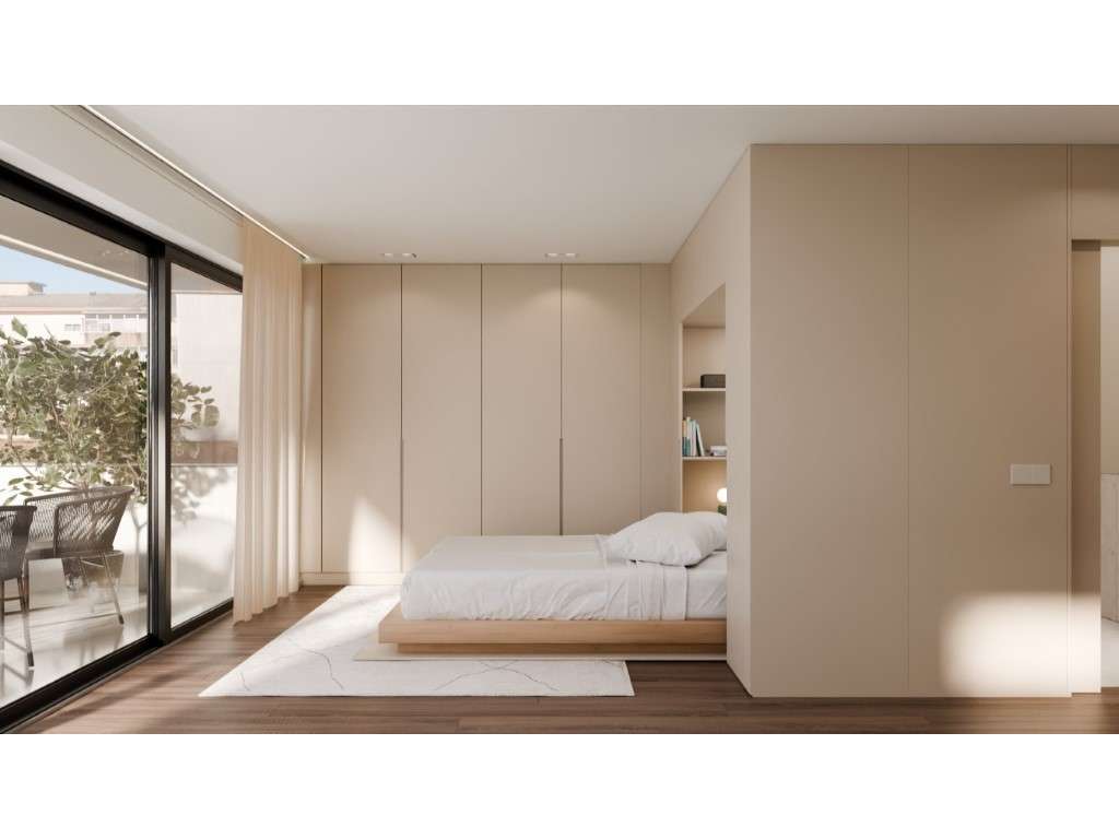 Novo Apartamento T2 com terraço em Canelas-8