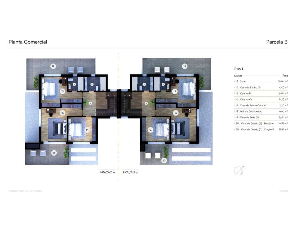 Parcela B | Terreno com projeto para Moradias T4-6