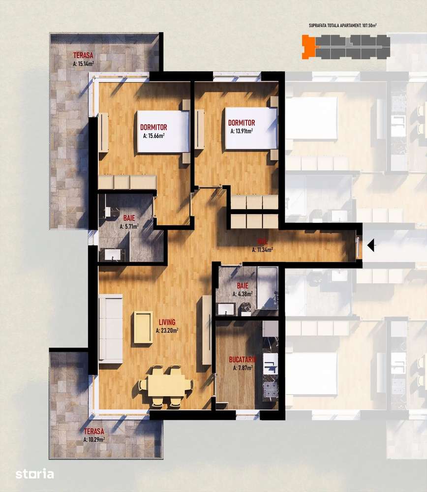 Apartamente tip Studio, 2 si 3 camere – Dobroesti | Finisaje moderne-6