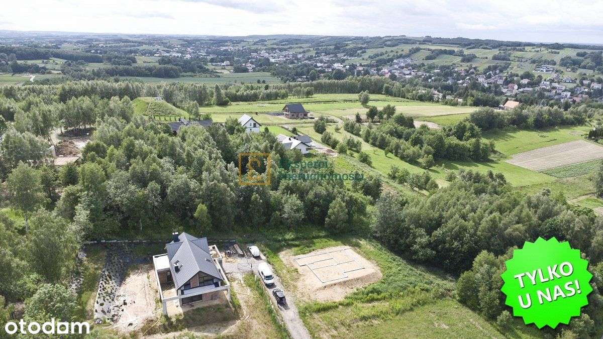 działka budowlana z fundamentem, Zielone wzgórze-0