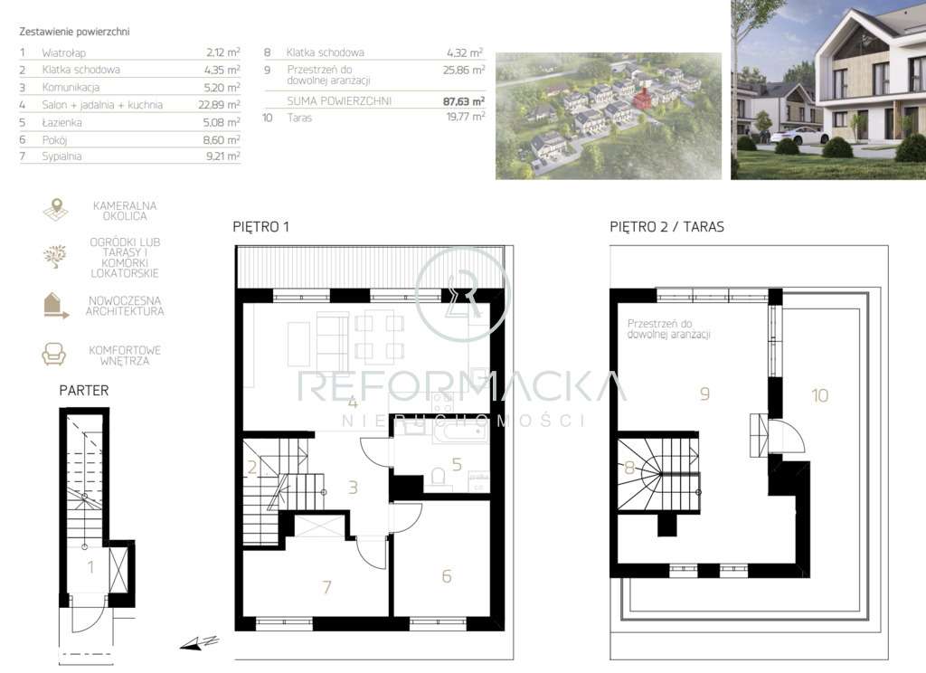 Mieszkanie 4 pokoje z dużym tarasem - Pełny obrazek: 2/6