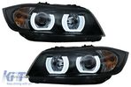 Faruri Halogen U-Led 3D BMW Seria 3 E90 Limuzina E91 Touring (03.2005-08.2008) LHD Negru - 3