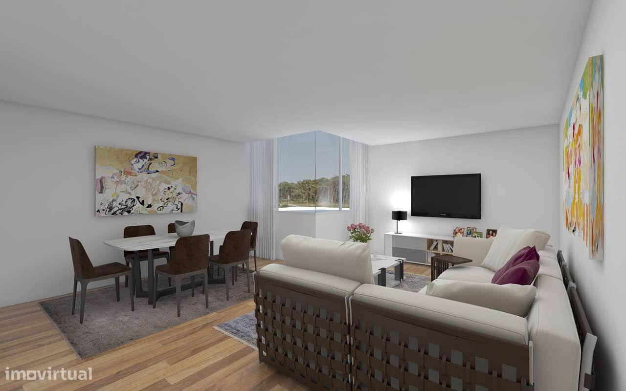 Apartamento T2 novo com piscina e garagem-37