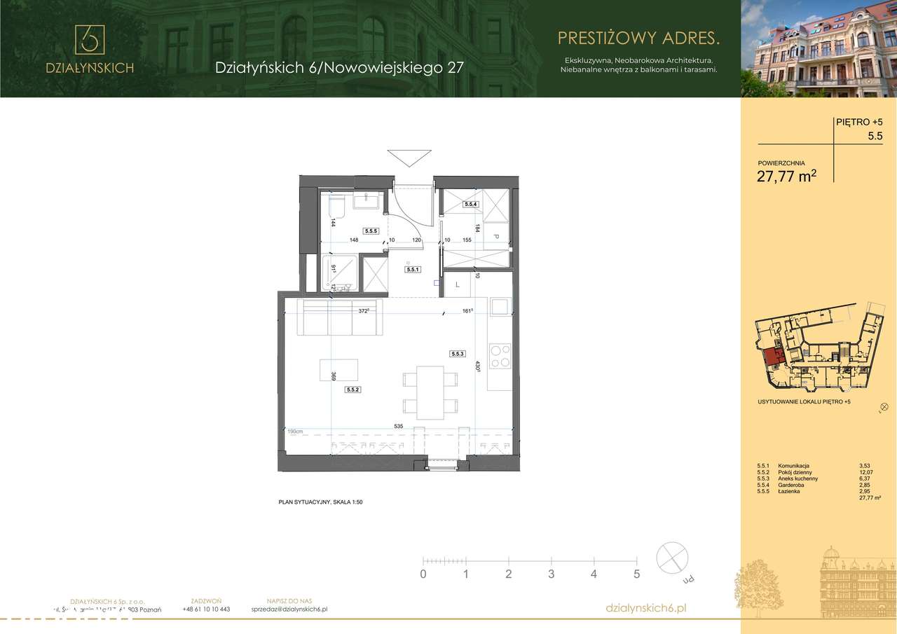 1-pokojowe mieszkanie 28m2 Bez Prowizji - Pełny obrazek: 2/7