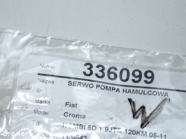 SERWO POMPA HAMULCOWA FIAT CROMA (194_) 2005 - 2022 1.9 D Multijet (194AXB1B) 88 kW [120 KM] olej - 6