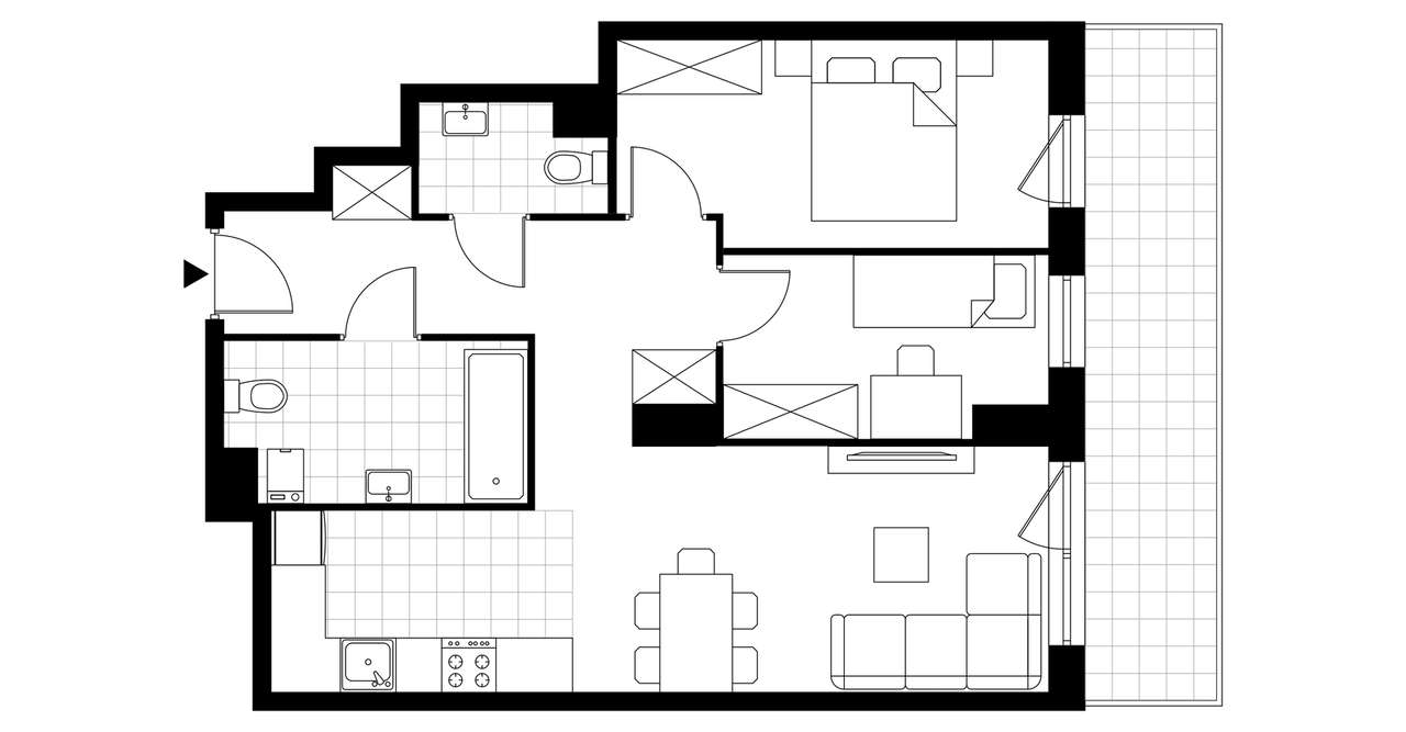 3-pokojowe mieszkanie 53m2 Bezpośrednio - Pełny obrazek: 3/8