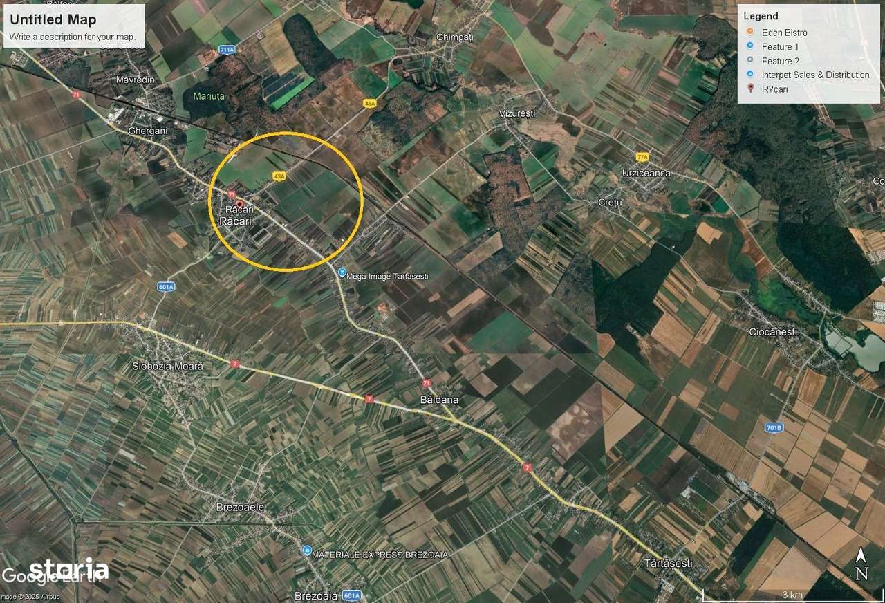 Teren intravilan Racari - Dambovita - Imagine principală: 2/3