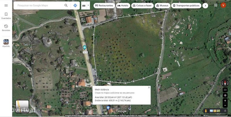 Terreno 3 ha na saída para Nisa 4500 m2 urbanizável - Grande imagem: 1/2