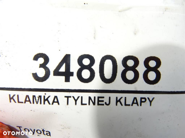 KLAMKA TYLNEJ KLAPY TOYOTA COROLLA Verso (ZER_, ZZE12_, R1_) 2004 - 2009 2.2 D-4D (AUR10_) 100 kW - 6