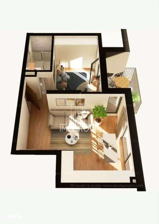 Apartament ultrafinisat 45 mp, mobilat si utilat, Intre Lacuri – 1-0