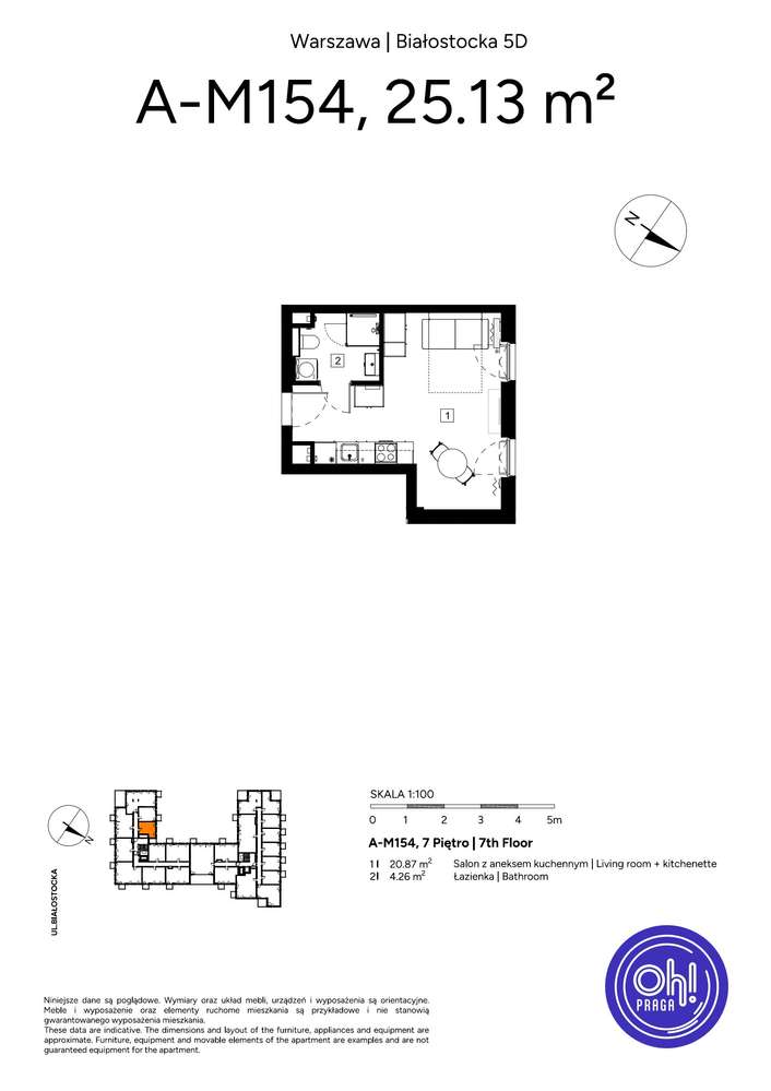1-pokojowe mieszkanie 25m2 Bezpośrednio - Pełny obrazek: 2/9