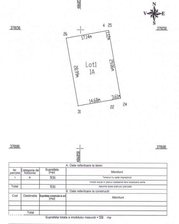 Teren 500 mp intravilan Smeura Stoenari - 4 loturi - Imagine principală: 4/6