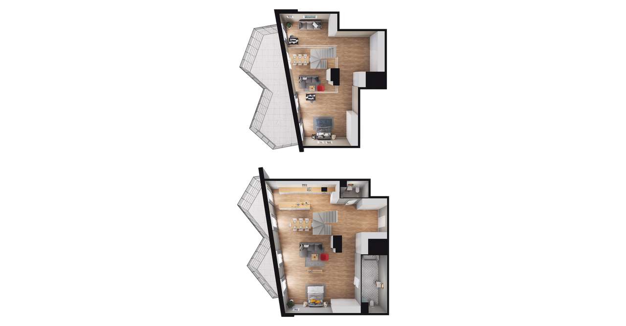 1-pokojowe mieszkanie 109m2 + taras Bezpośrednio - Pełny obrazek: 4/9