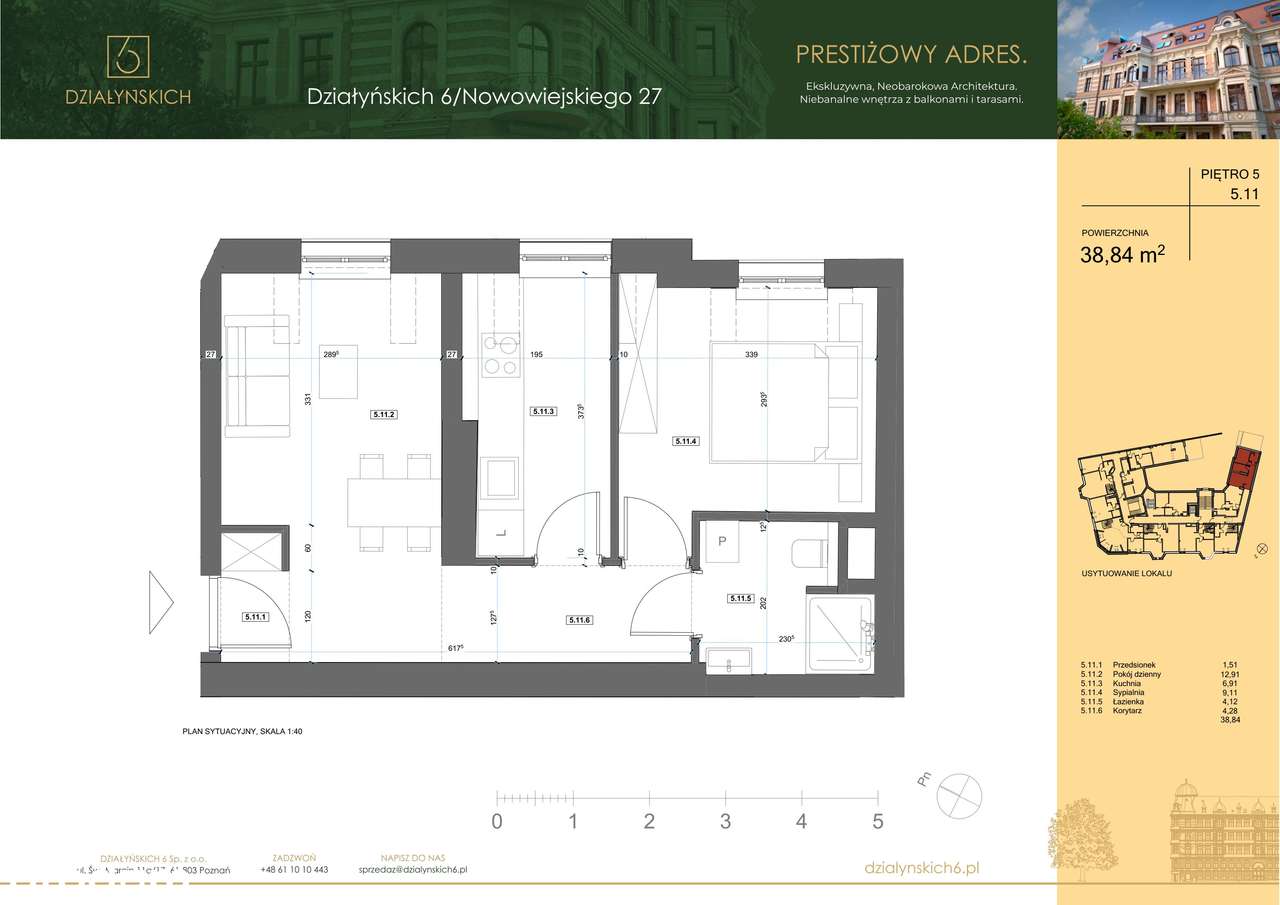 2-pokojowe mieszkanie 38m2 Bez Pośredników - Pełny obrazek: 2/7