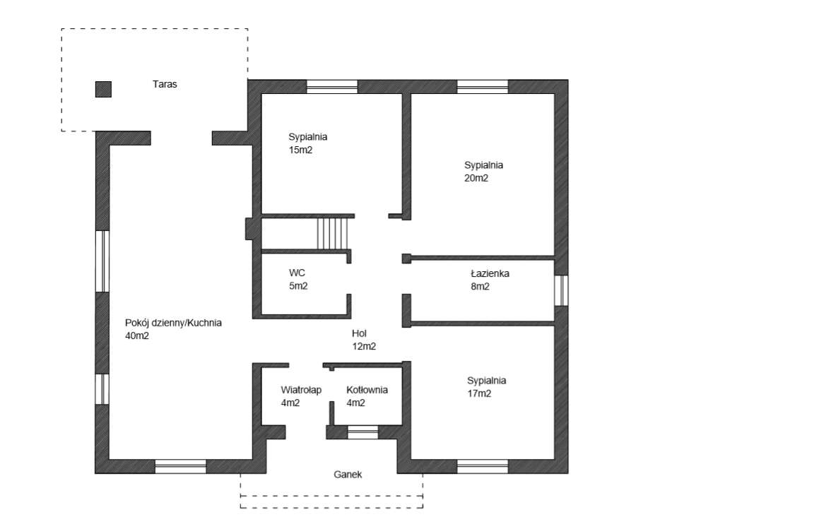 Sprzedam dom w stanie deweloperskim - Nowa Wrona - Pełny obrazek: 5/8