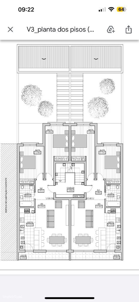 T2 novo em construção com arrecadação.