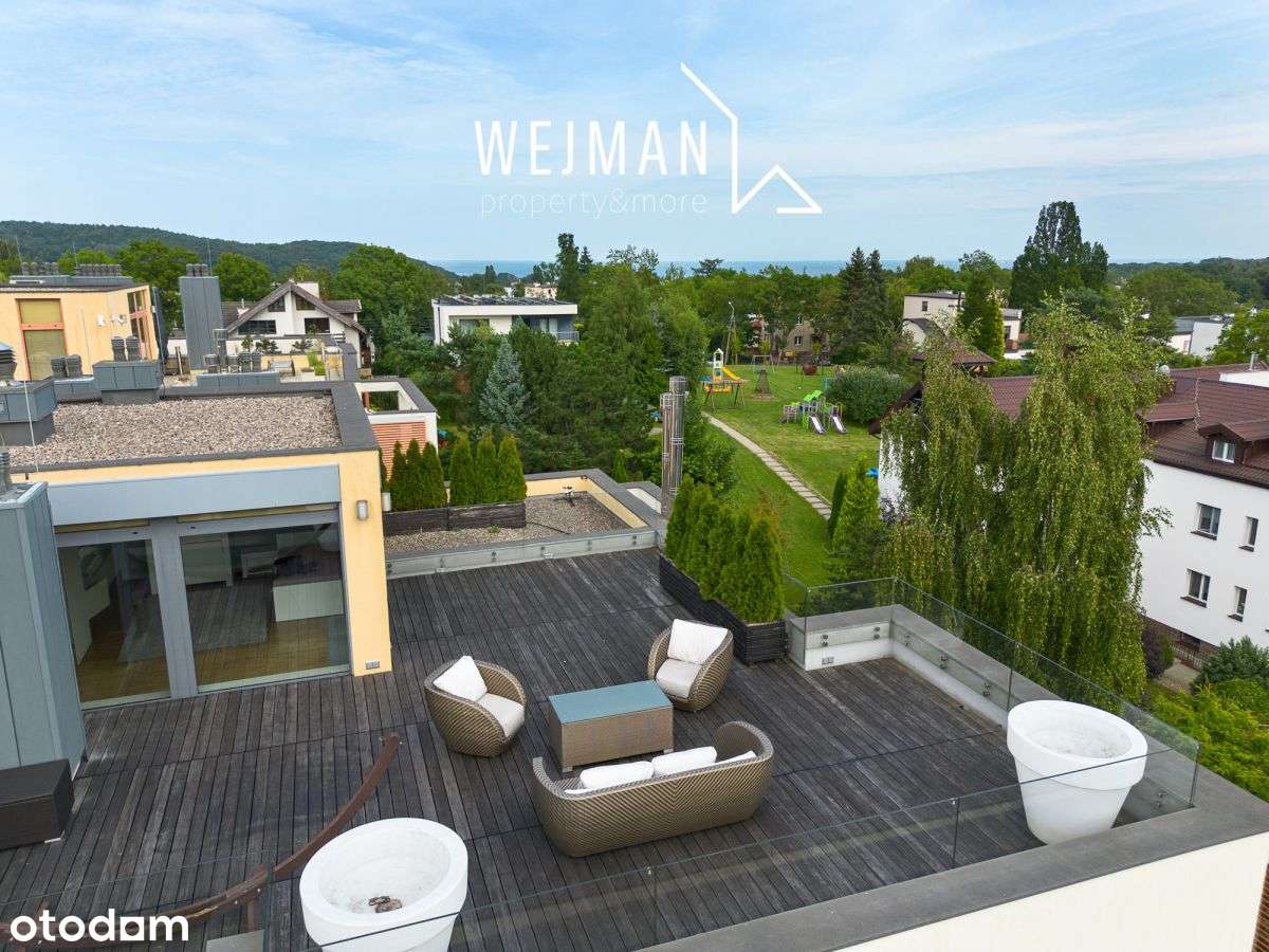 Gdynia Orłowo - 2 poziomy - taras - widok na morze - Pełny obrazek: 4/20