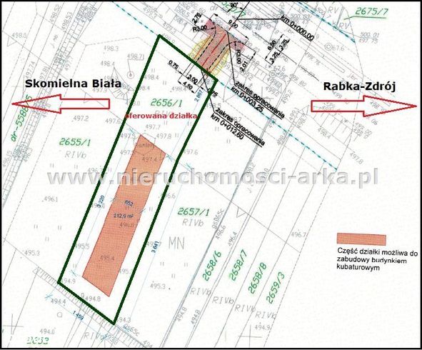 Działka budowlana przy Dk28