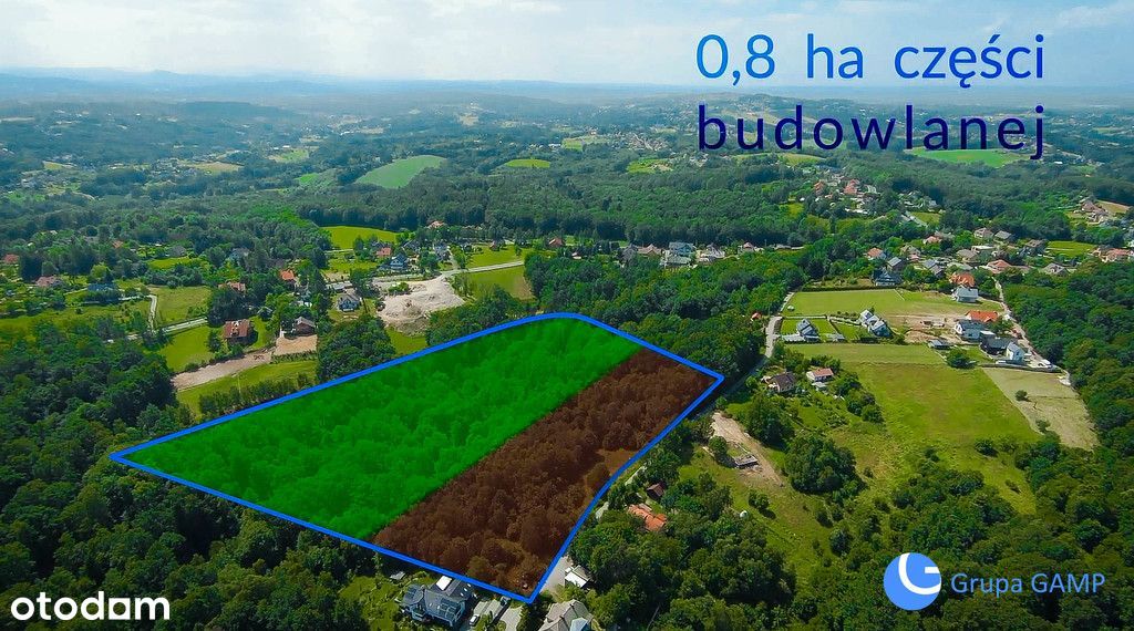 2.5 ha | działka budowlana z lasem | 15 min od Krk