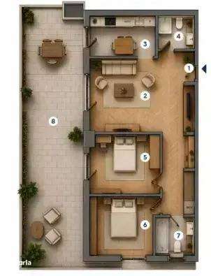 Apartament 3 camere | Terasa 57mp I Pipera | Smart Home | Metrou I