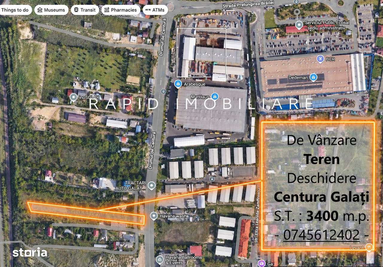 De vânzare - Teren Centura Galati - 3400 m.p - Pt Activitati Economice-0