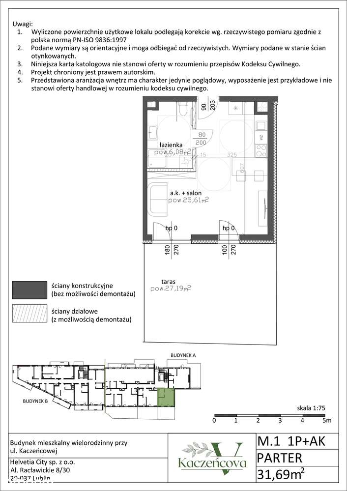 Kaczeńcova | mieszkanie 1-pok. | M.1 - Pełny obrazek: 2/7