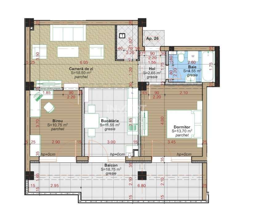 COMISION 0%! 3 CAMERE CU TERASA 19MP TIP PENTHOUSE POPAS PACURARI - Imagine principală: 3/3