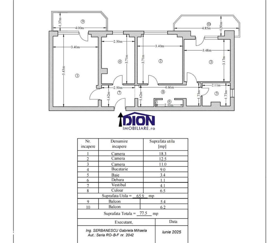 Apartament 3 camere Costin Georgian, bloc anvelopat - Imagine principală: 5/8