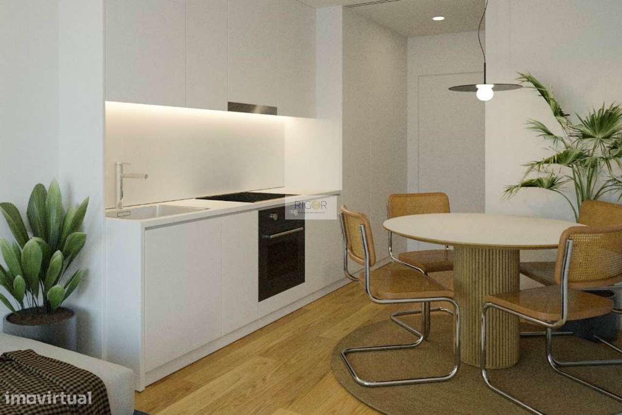 Apartamento T1+1 com garagem e arrumo em construção em Pedrouços - Grande imagem: 3/7